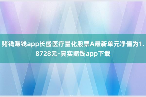 赌钱赚钱app长盛医疗量化股票A最新单元净值为1.8728元-真实赌钱app下载