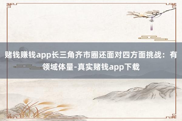 赌钱赚钱app长三角齐市圈还面对四方面挑战：有领域体量-真实赌钱app下载