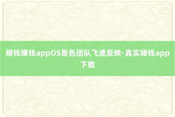 赌钱赚钱appOS景色团队飞速反映-真实赌钱app下载