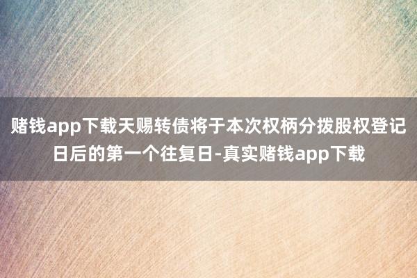 赌钱app下载天赐转债将于本次权柄分拨股权登记日后的第一个往复日-真实赌钱app下载