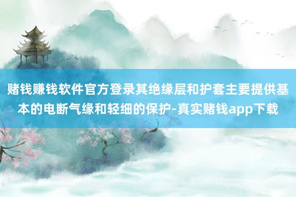 赌钱赚钱软件官方登录其绝缘层和护套主要提供基本的电断气缘和轻细的保护-真实赌钱app下载