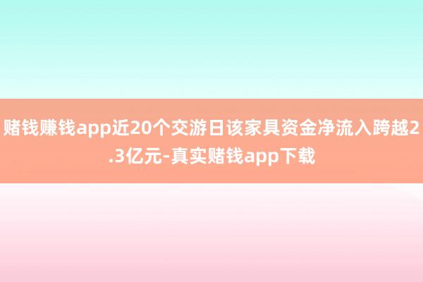 赌钱赚钱app近20个交游日该家具资金净流入跨越2.3亿元-真实赌钱app下载