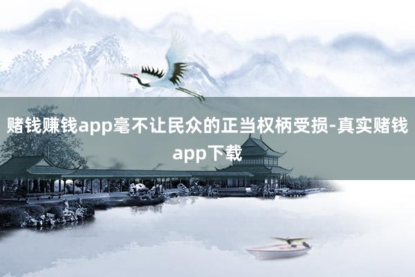 赌钱赚钱app毫不让民众的正当权柄受损-真实赌钱app下载